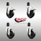Service Caster 4 Inch 316SS Soft Rubber Swivel 1-7/8 Inch Stem Caster Lock Brake SCC, 2PK SCC-SS316TTLEX20S414-SRS-2-S-2-178 - alternate 2